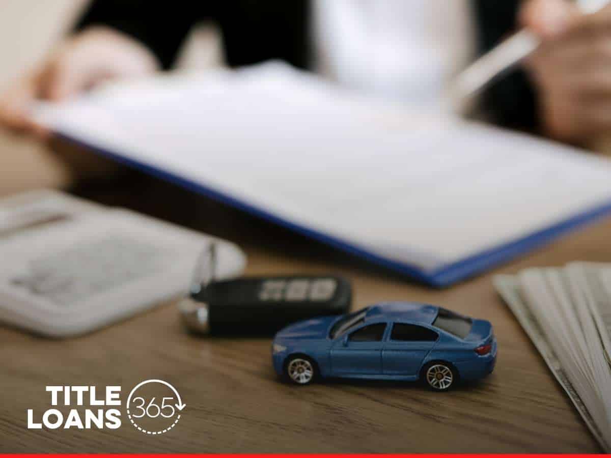 Paperwork and car keys ready for Auto Title Loans Online at Title Loans 365